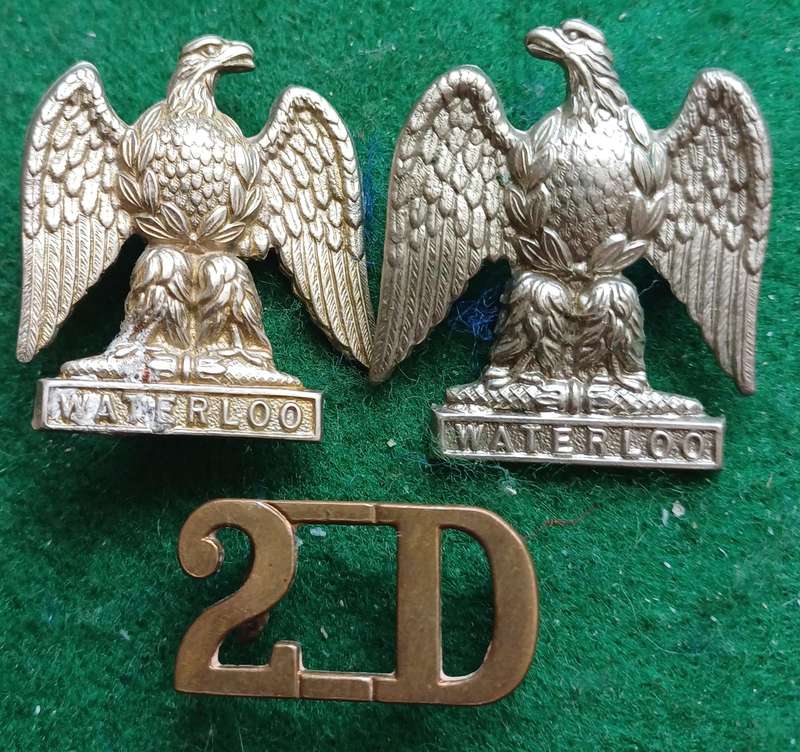 British Army, Royal Scots Greys, (2nd Dragoons,) WM collars and one title