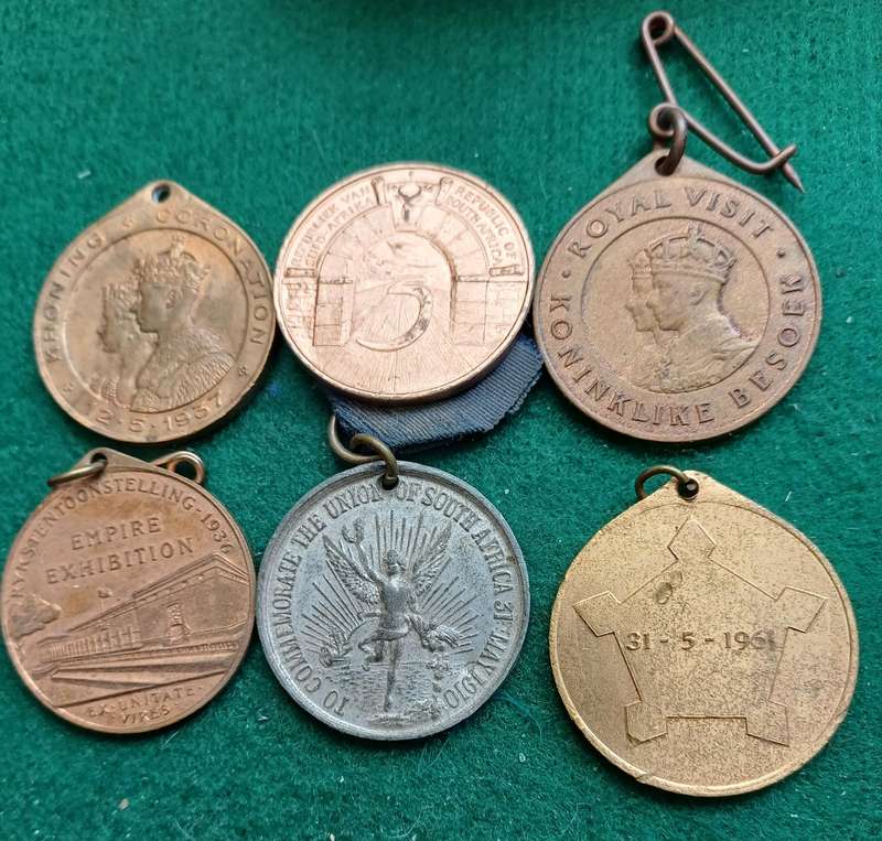 Selection of 6 SA Commemorative medals