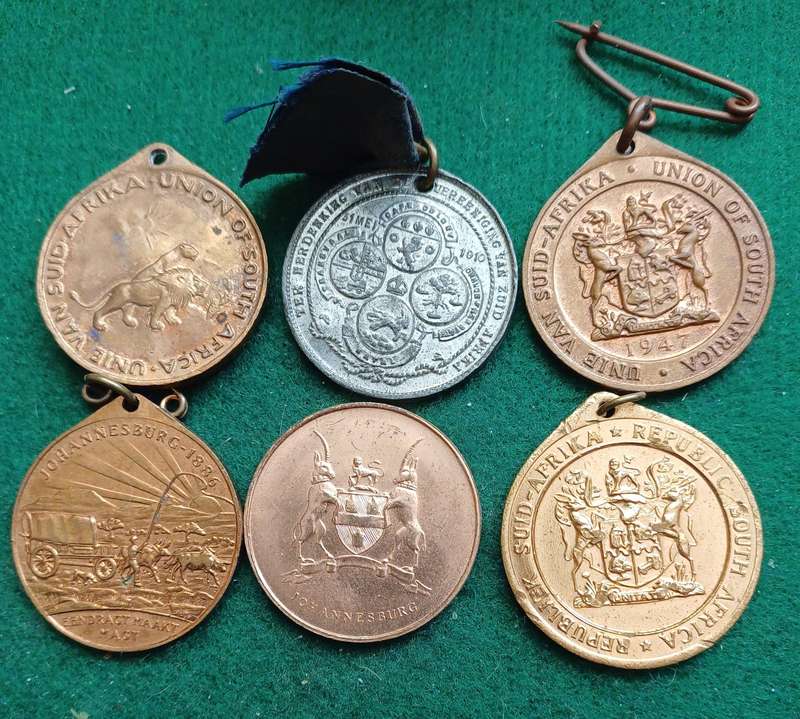 Selection of 6 SA Commemorative medals