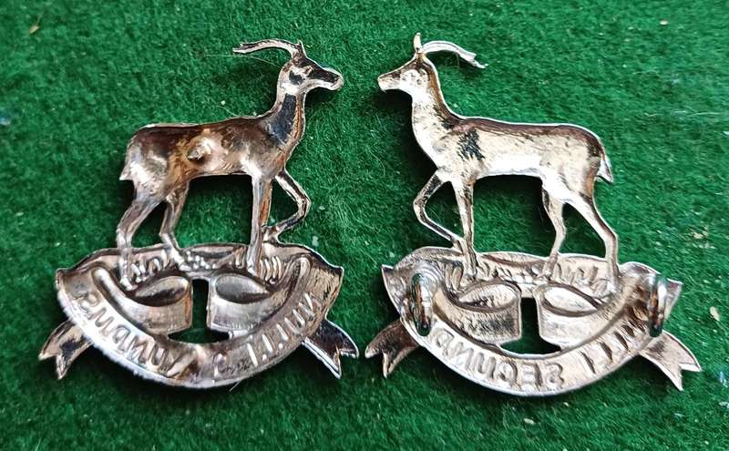 SADF Pretoria Regt chrome collars facing pair