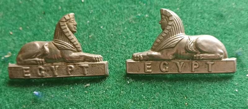 British Army, South Wales Borderers ORs WM collars, facing pair