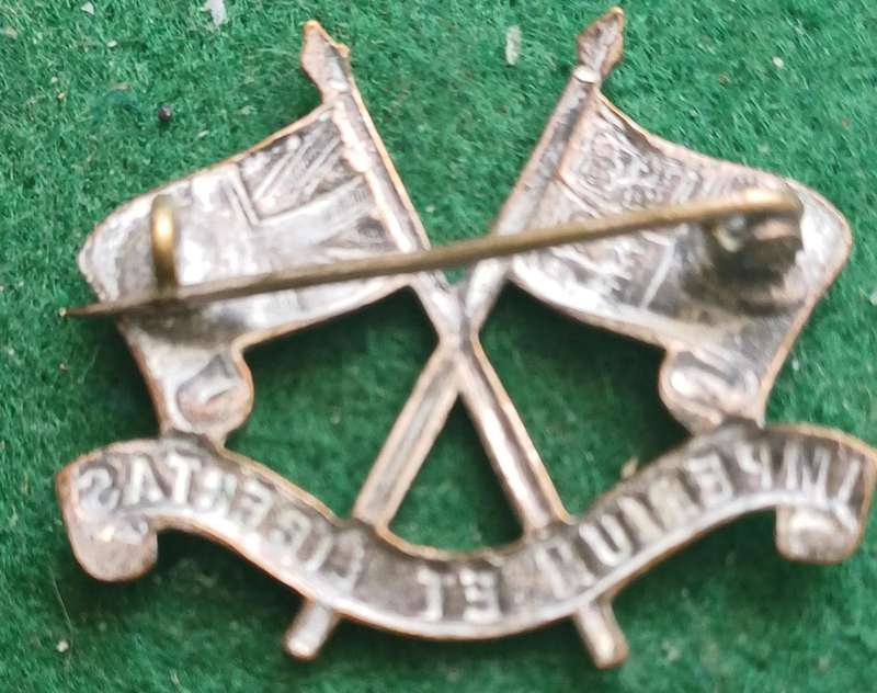 SA Imperial Light Horse brass early collar badge pin fitting.
