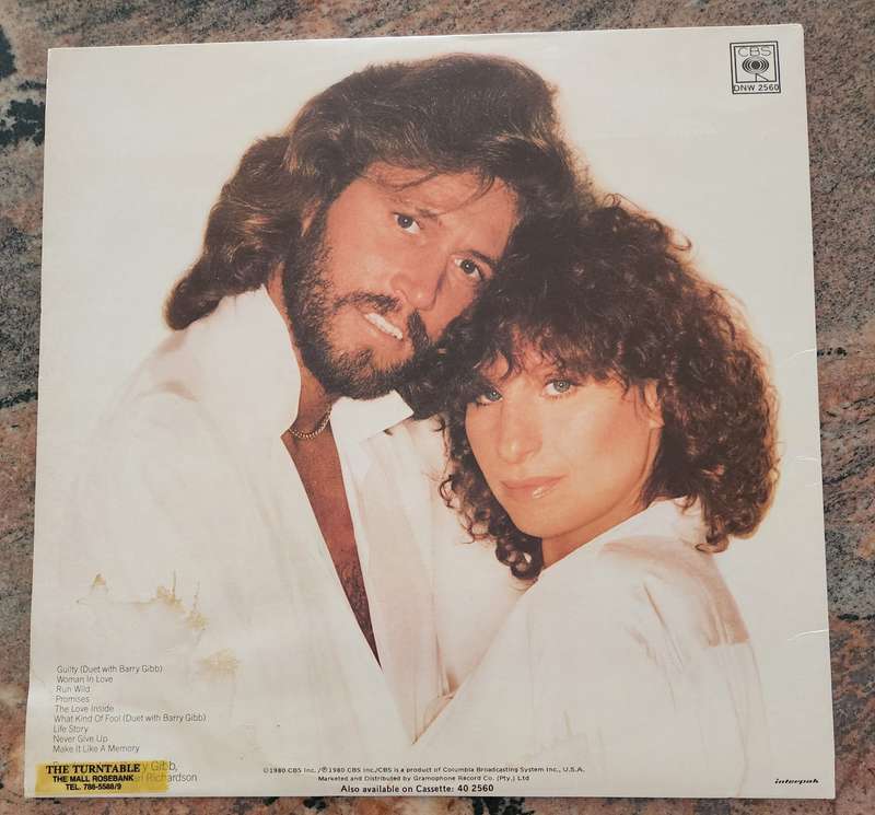 BARBRA STREISAND Guilty - Gatefold (VG+/VG+) CBS DNW 2560 SA Pressing 1980 - Inner with lyrics