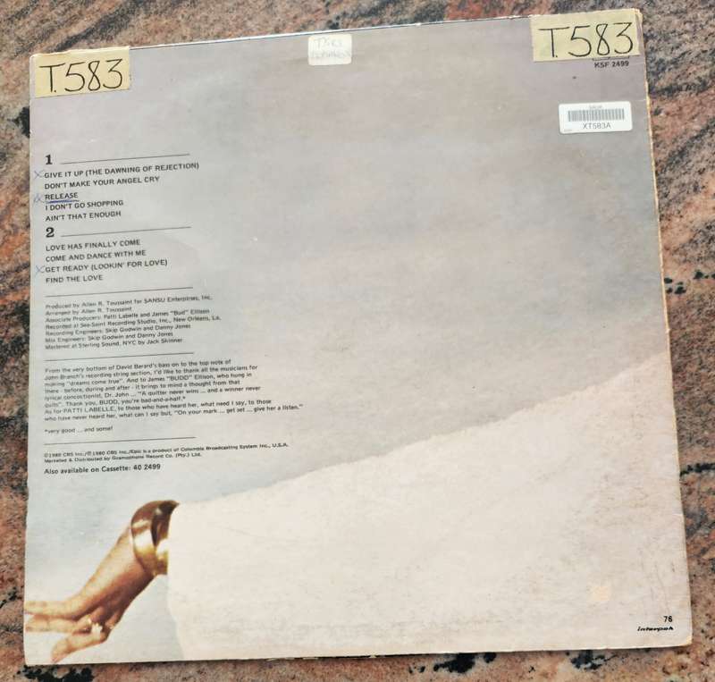 PATTI LABELLE Released (VG+/VG) Epic KSF 2499 SA Pressing 1980 - RARE