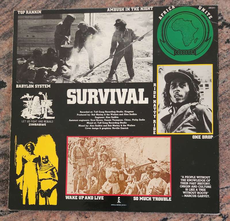 BOB MARLEY and THE WAILERS Survival - VG+ - German Pressing 1979 Island STEMRA 200 911 - RARE