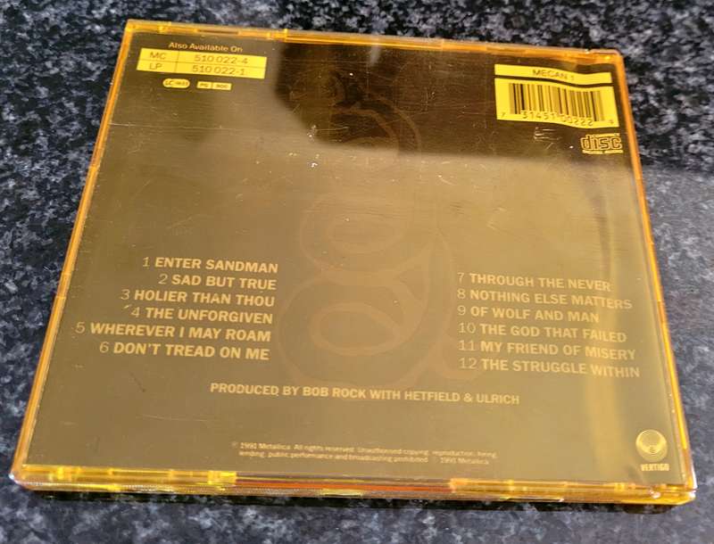 Metallica - Metallica - Self Titled/Black Album CD Gold Signature Edition
