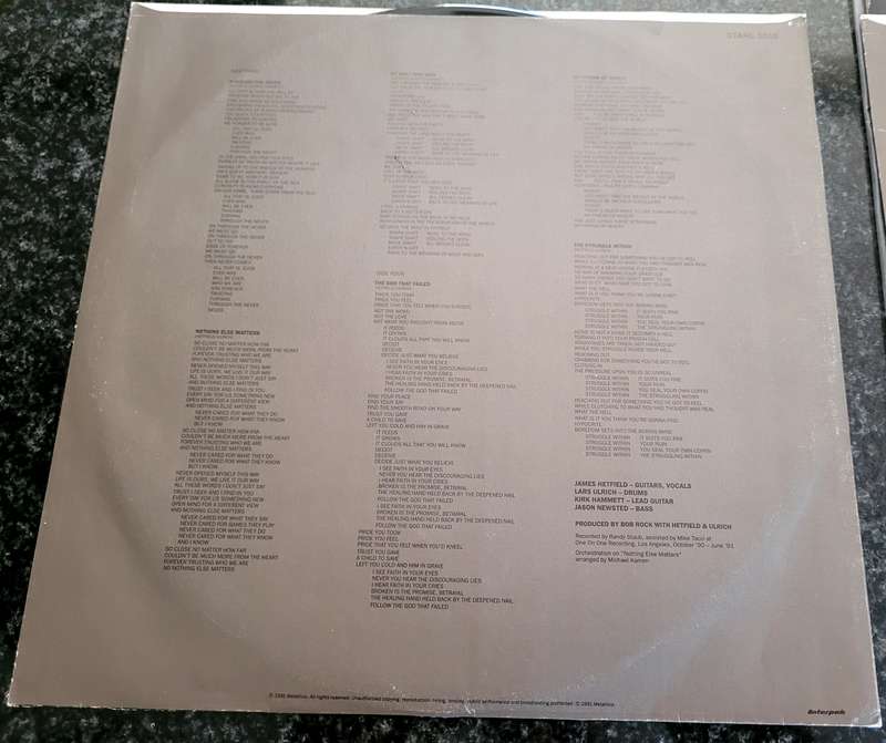Metallica - Metallica - Double Vinyl LP Record