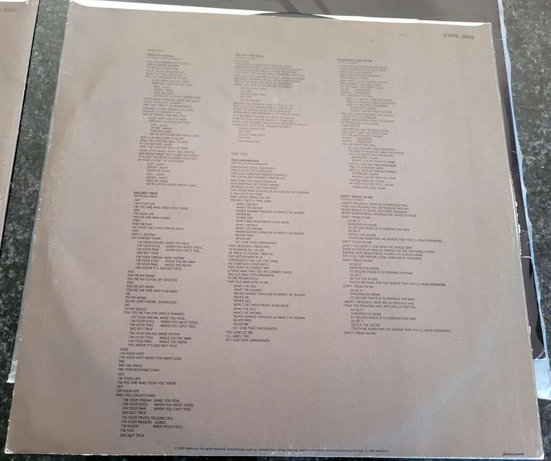 Metallica - Metallica - Double Vinyl LP Record