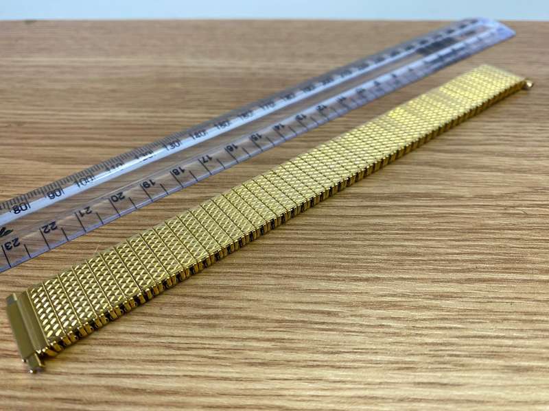 16/20mm expandable strap - gold color - extra long