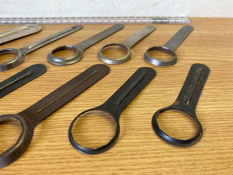 Watch case opening wrenches x 10