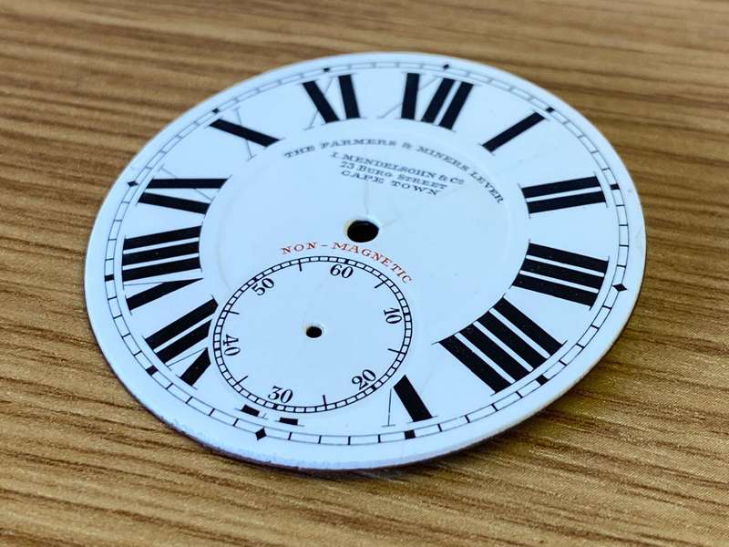 I.  Mendelsohn - The Farmers & Miners Lever - pocket watch dial