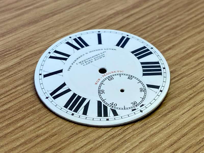 I.  Mendelsohn - The Farmers & Miners Lever - pocket watch dial