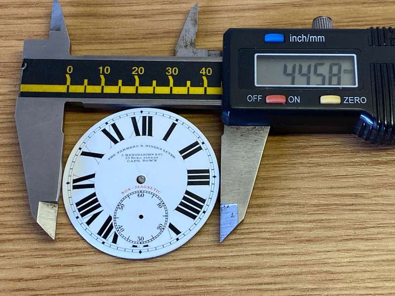 I.  Mendelsohn - The Farmers & Miners Lever - pocket watch dial