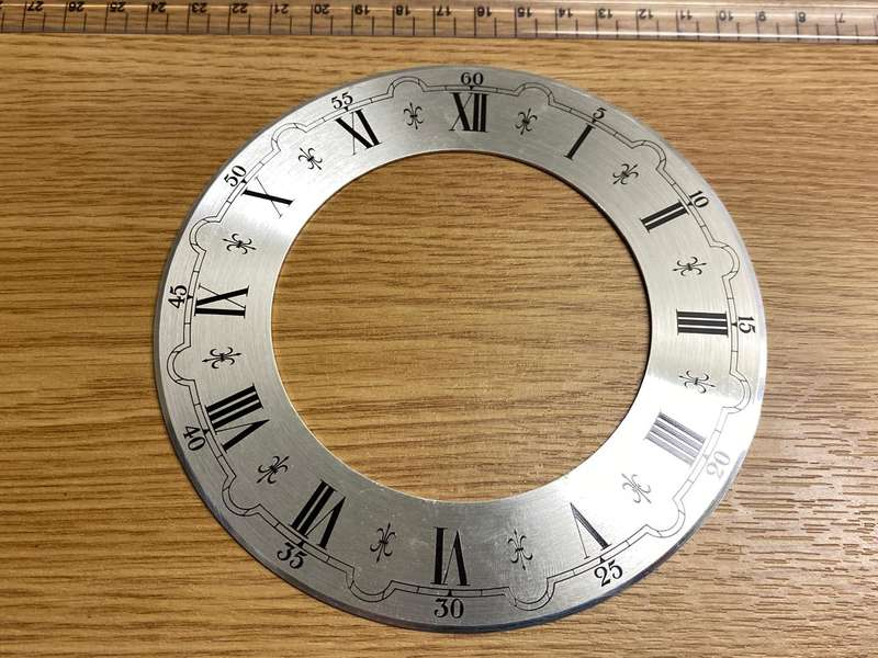 130mm open face clock dial