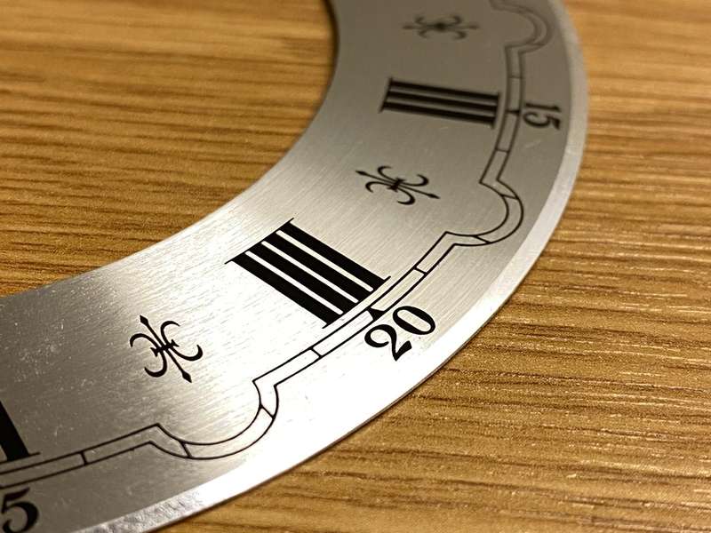 130mm open face clock dial