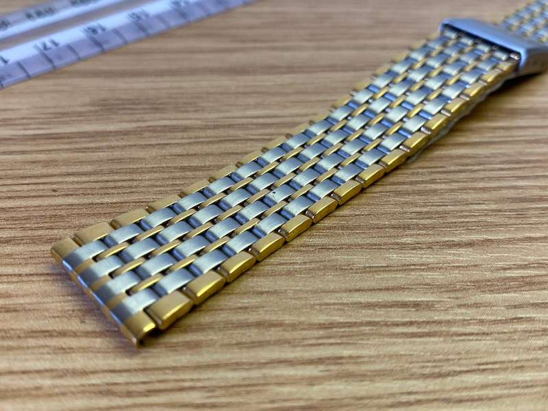 BIJOU - 18mm stainless steel bracelet with gold accents