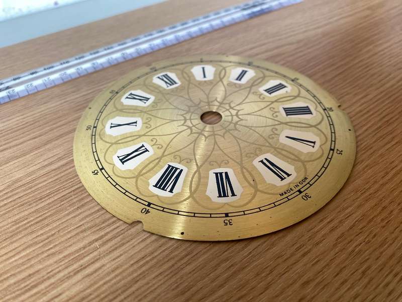 128mm brass clock dial