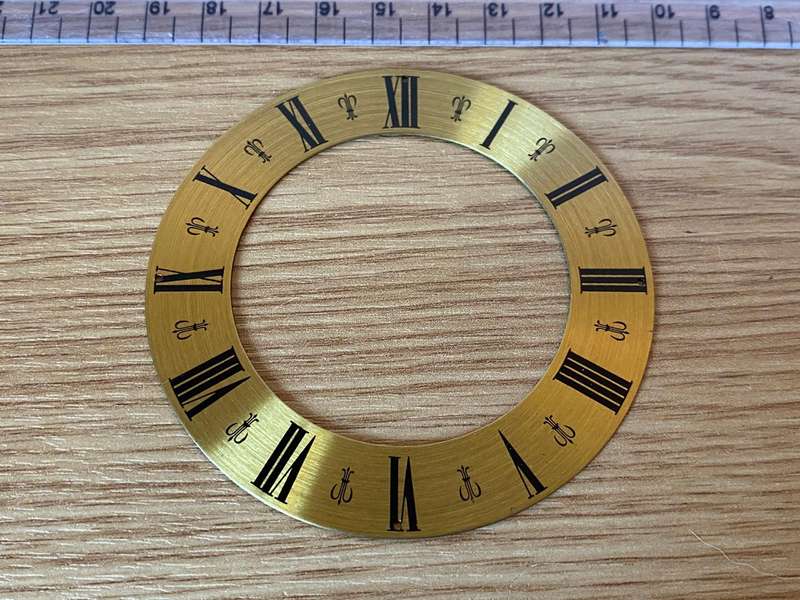 80mm open face clock dial