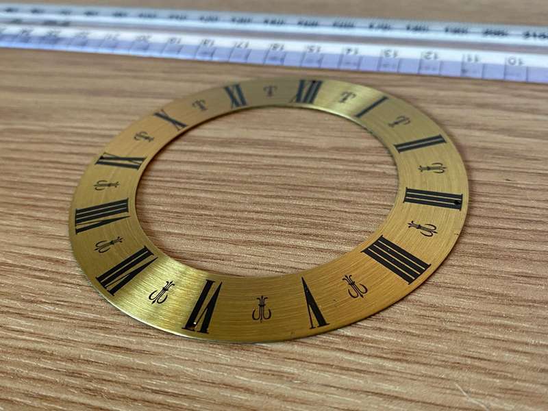 80mm open face clock dial