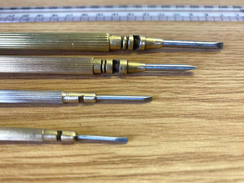 Brass screwdrivers x 4