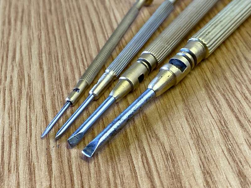 Brass screwdrivers x 4