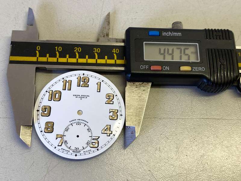 Union Special - 44mm pocket watch dial