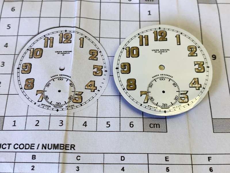 Union Special - 44mm pocket watch dial