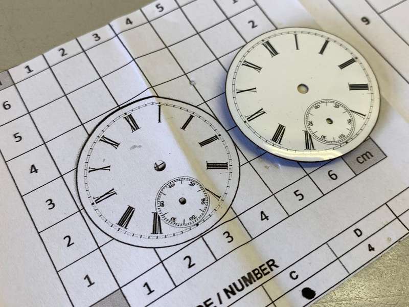 39.5mm pocket watch dial
