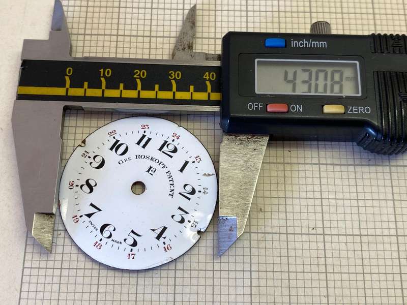 ROSKOPF - pocket watch dial - 43mm