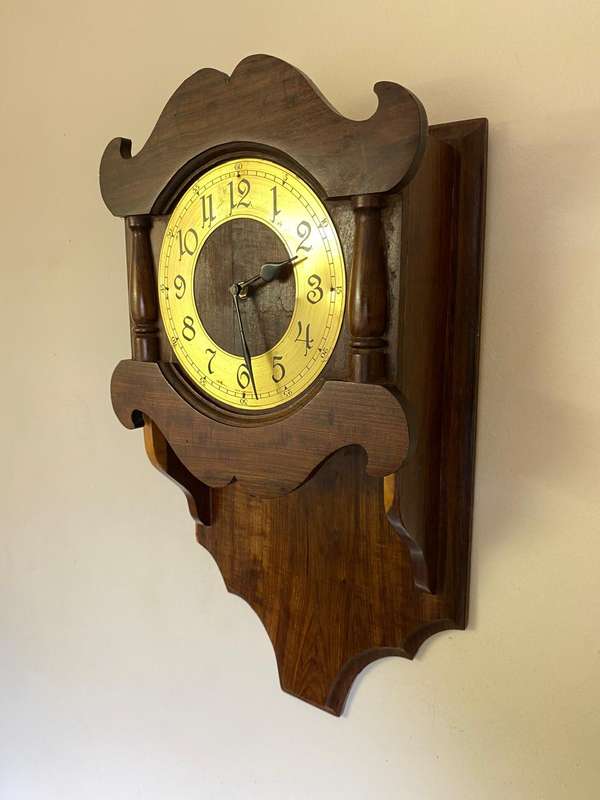 Wooden wall clock with quartz movement - 550 x 300mm case