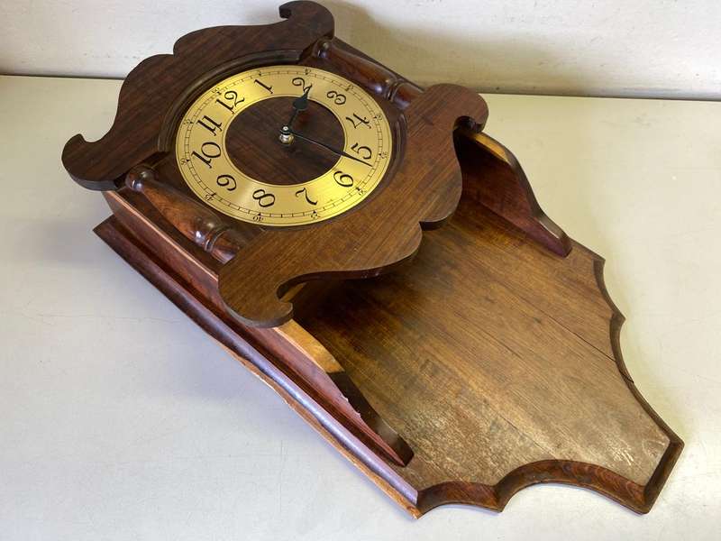 Wooden wall clock with quartz movement - 550 x 300mm case
