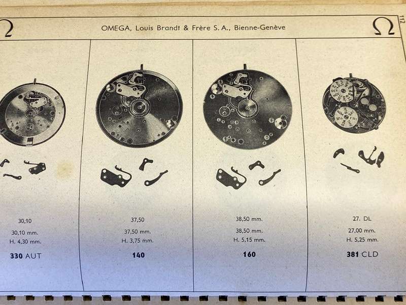 Official catalogue of Swiss watch repair parts