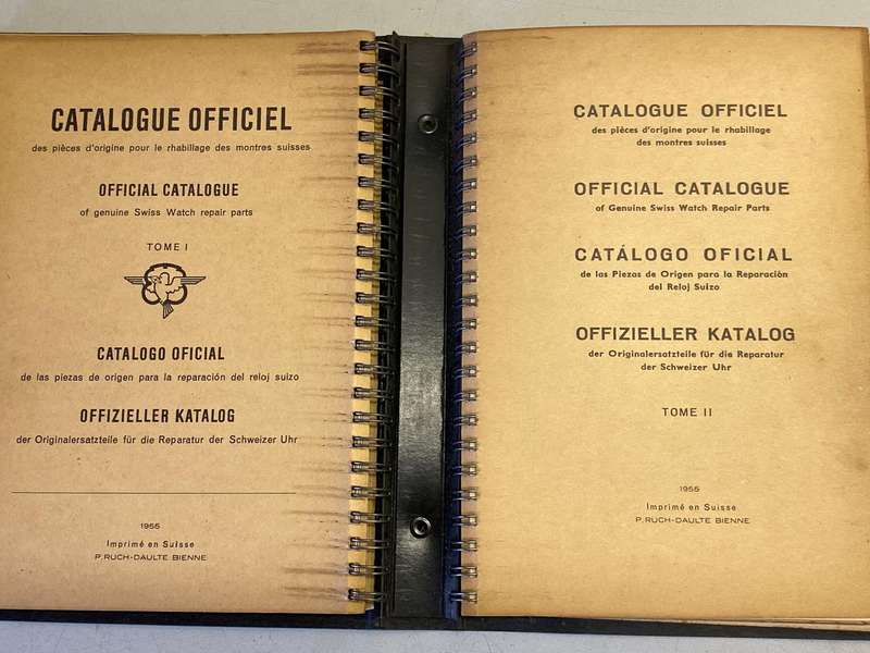 Official catalogue of Swiss watch repair parts