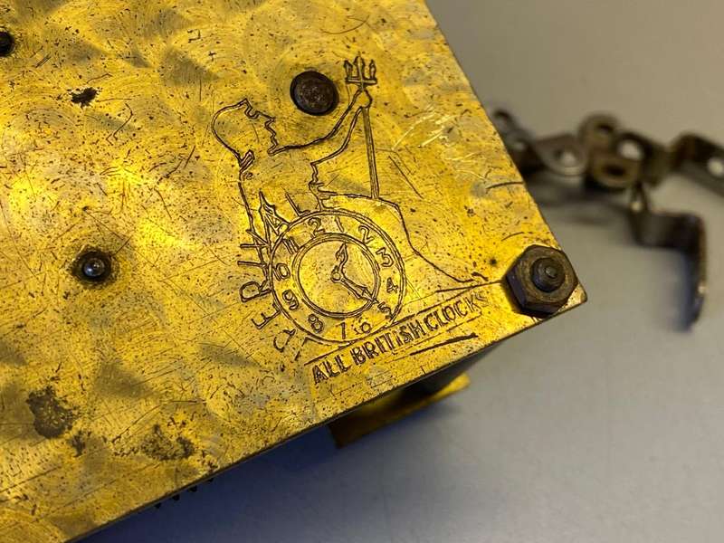 English made  clock movement - incomplete - parts/repair