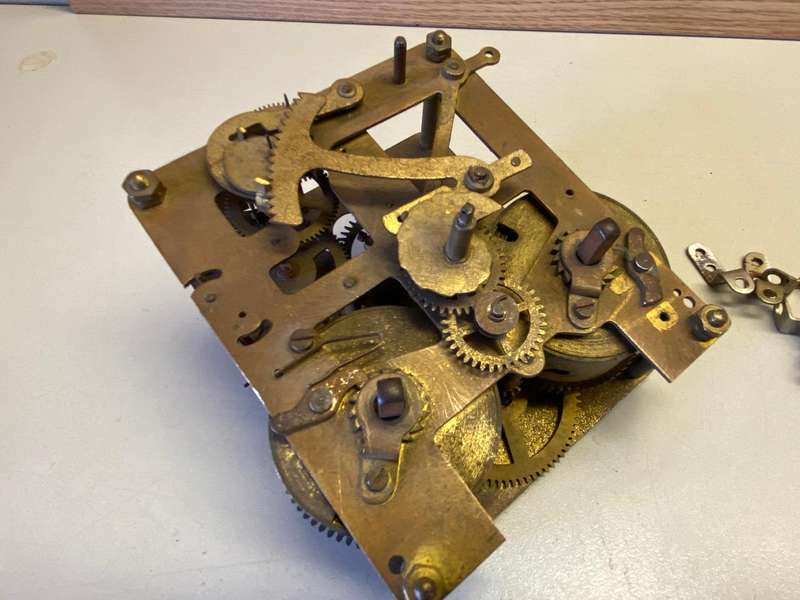 English made  clock movement - incomplete - parts/repair