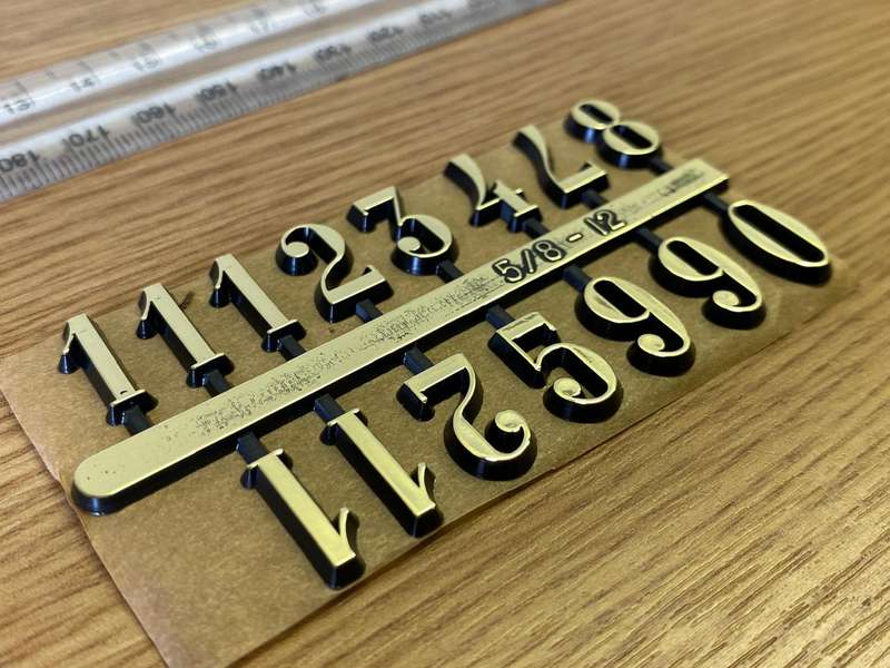 16mm Clock numerals