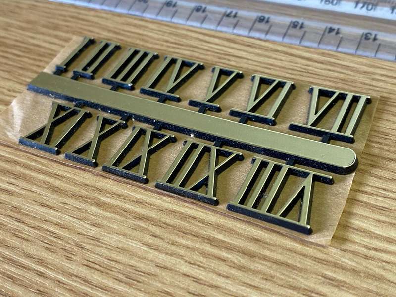 14mm clock numerals