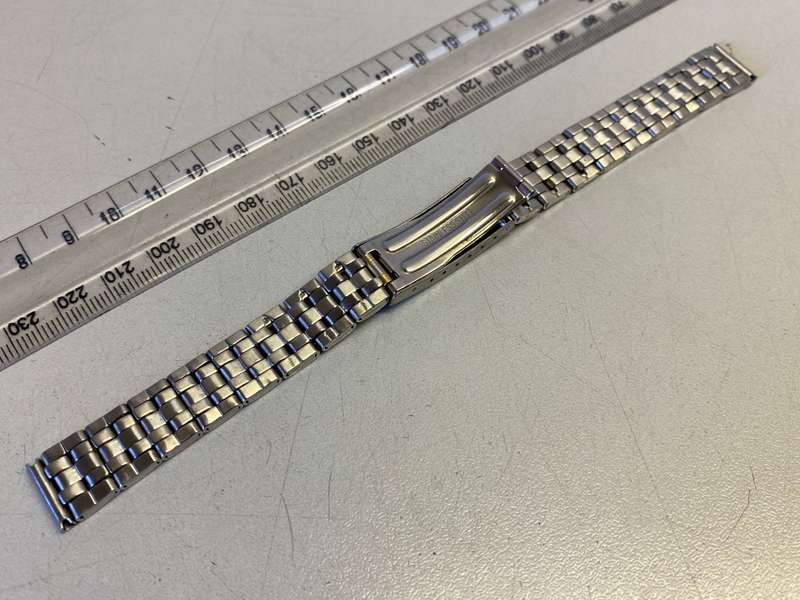 14mm stainless steel bracelet with gold accents