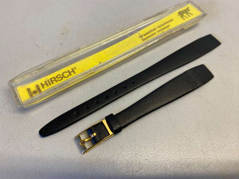 HIRSCH - 12mm  leather watch strap - lot 1