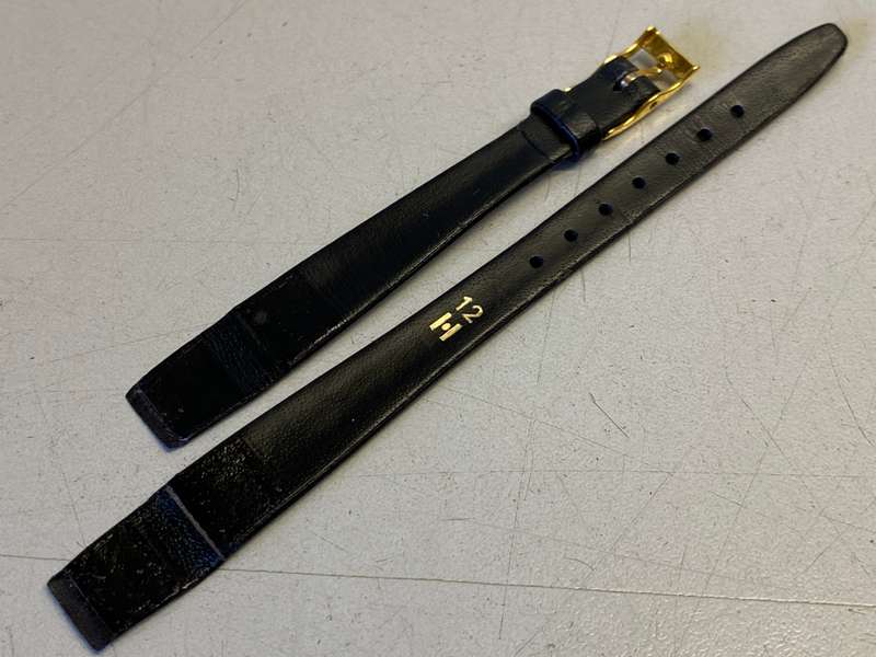 HIRSCH - 12mm  leather watch strap - lot 2