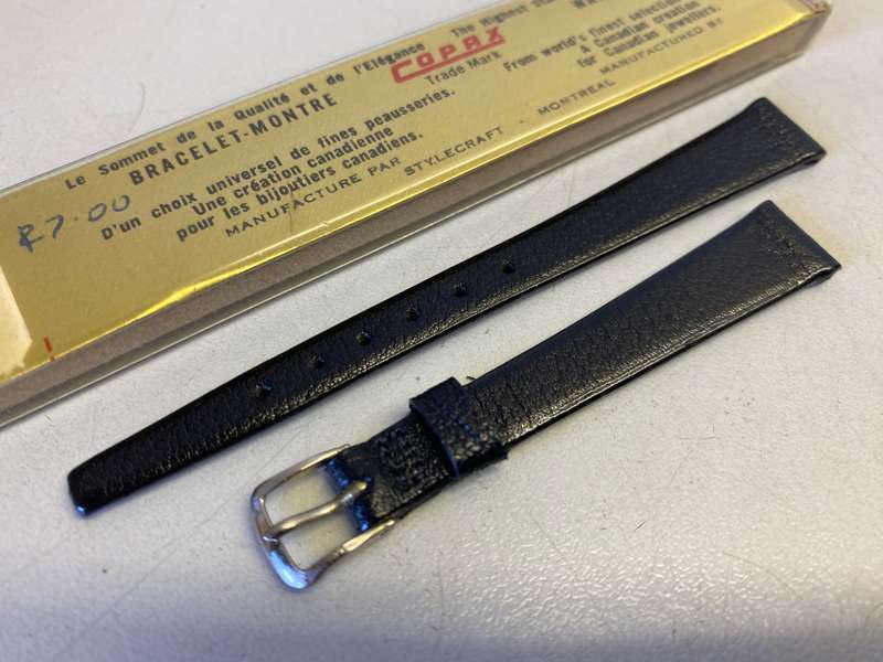 12mm  calf leather watch strap