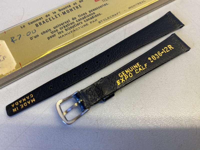 12mm  calf leather watch strap