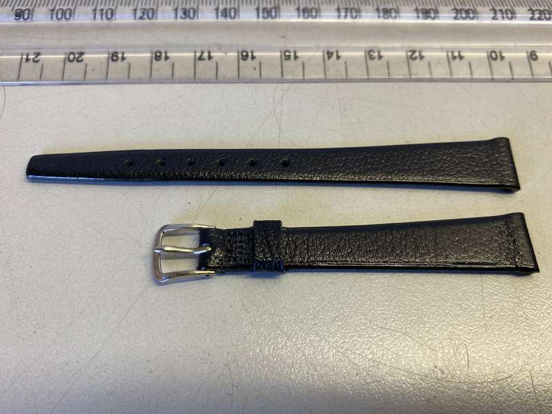 12mm  calf leather watch strap