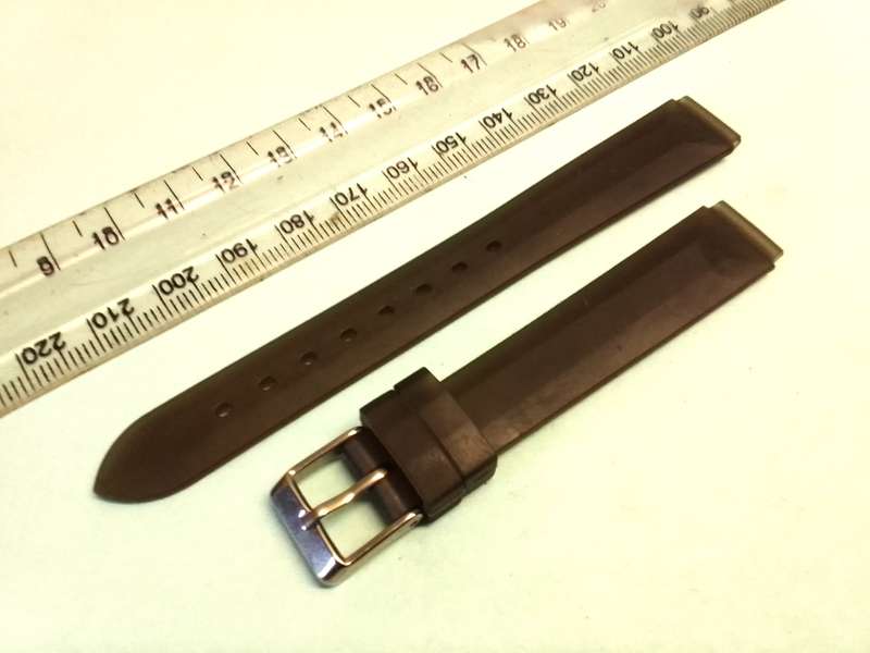 Soft black silicone strap - 12mm