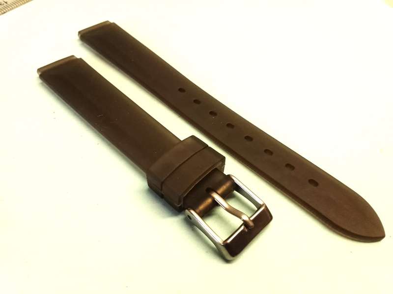 Soft black silicone strap - 12mm