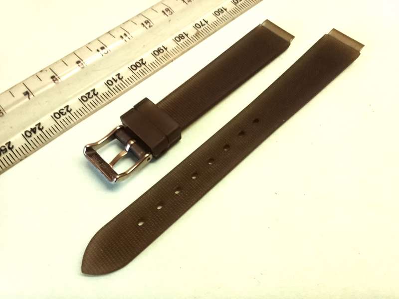 Soft black silicone strap - 12mm