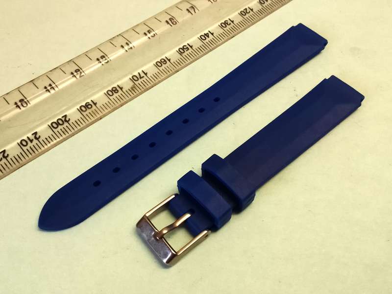 Soft blue silicone strap - 12mm