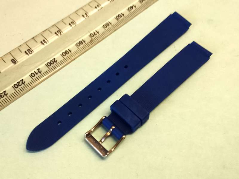 Soft blue silicone strap - 12mm