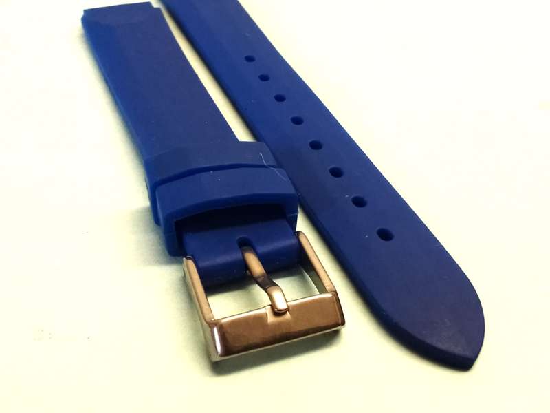Soft blue silicone strap - 12mm