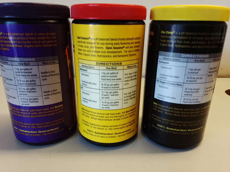 FOXFARM flowering nutrients